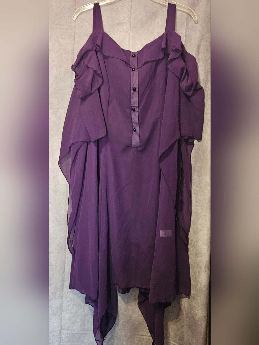Purple Gothic Dress Renaissance Costume Womens L Witch Vampire Cosplay Steampunk